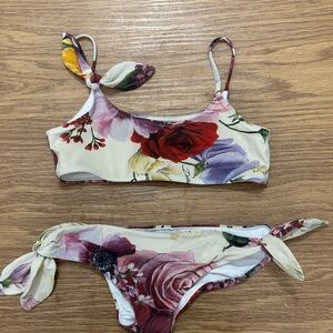 Dolce & Gabbana Kids Floral print bikini size 6